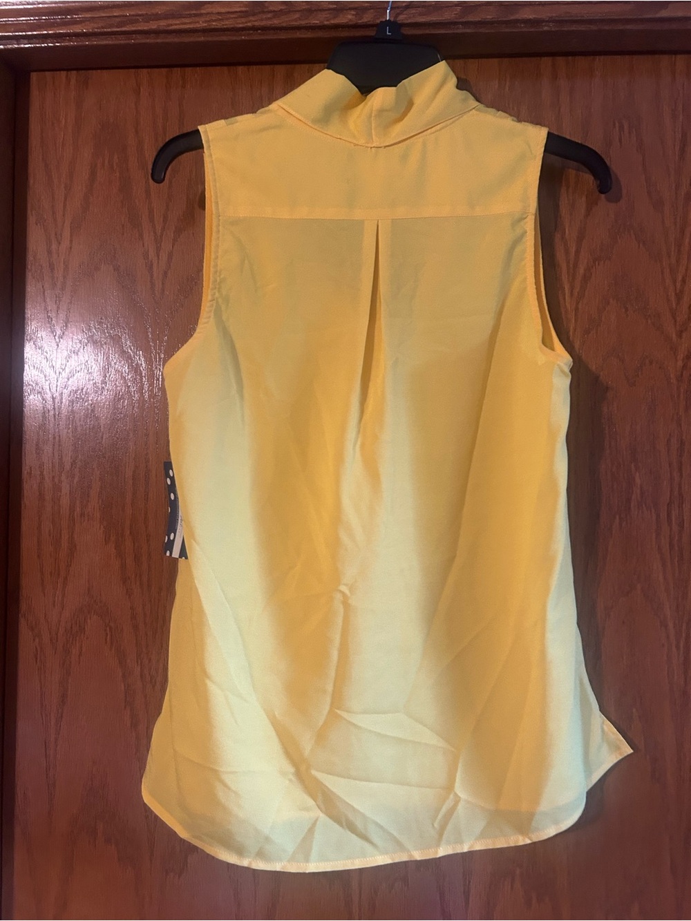 Bright Yellow Sleeveless Tie Top - Picture 4 of 4